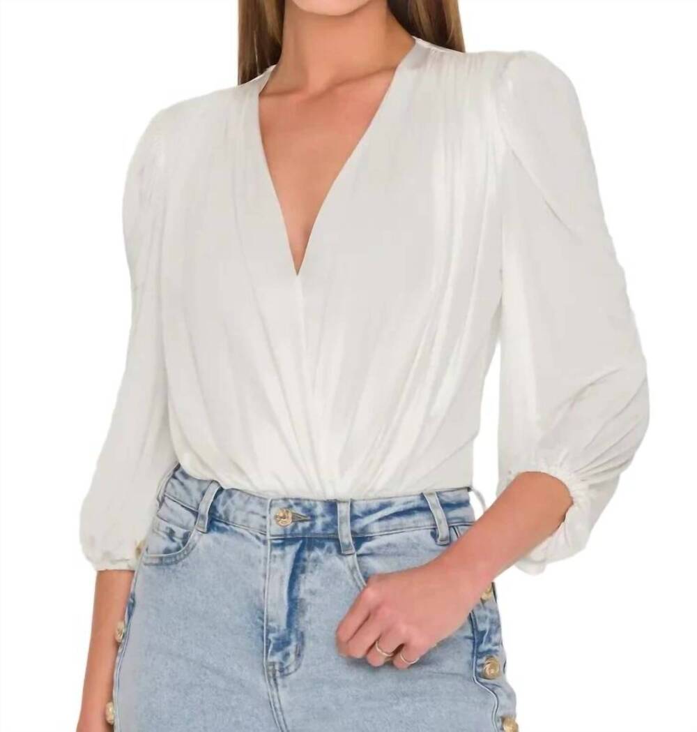 NEW GENERATION LOVE lehti bodysuit in white